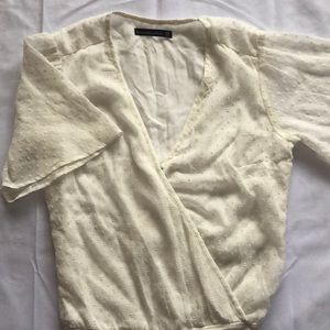 Short sleeve point d’esprit bodysuit